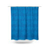 Blue Damask Pattern Shower Curtain