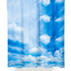 Blue sky with clouds photo shower curtain