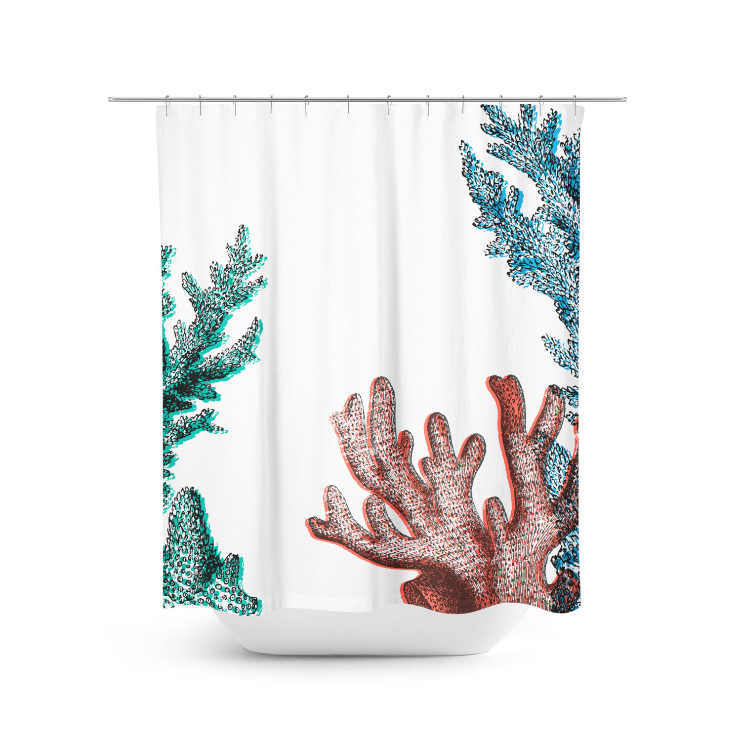 Coral Reef Graphic Shower Curtain