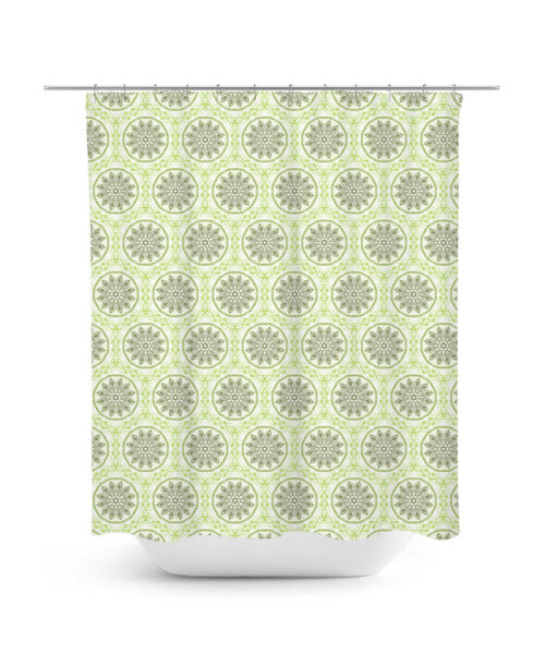 Flower Mandala Pattern Shower Curtain