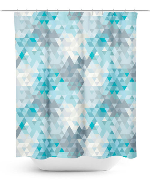 Triangle Faceted Pattern Shower Curtain