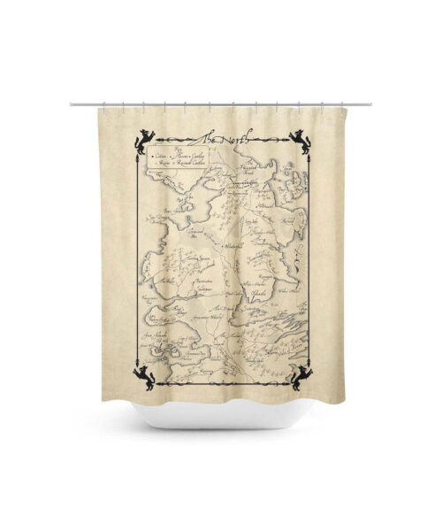 Game of Thrones North Map Shower Curtain