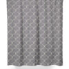 Circular Dot Pattern on Grey Shower Curtain