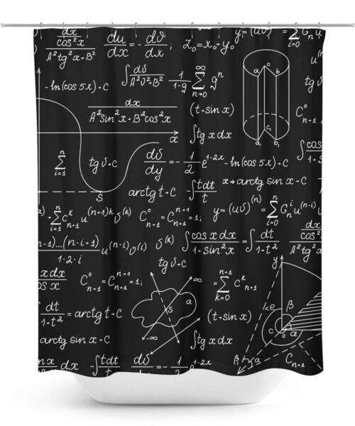 Math Class Chalkboard Design Shower Curtain