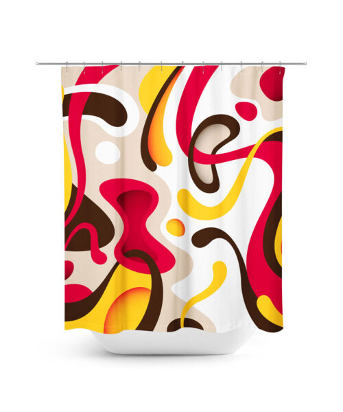 Miro Inspired Print Shower Curtain