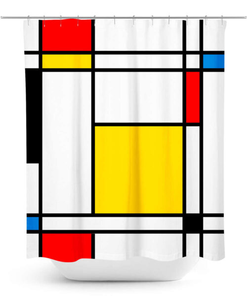 Mondrian Design Shower Curtain