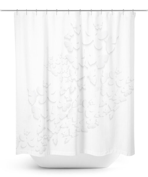 Butterfly shadows shower curtain