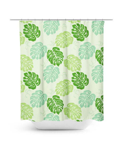 Topical leaf shower curtain