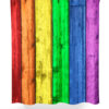 Rainbow Painted Fence Shower Curtain