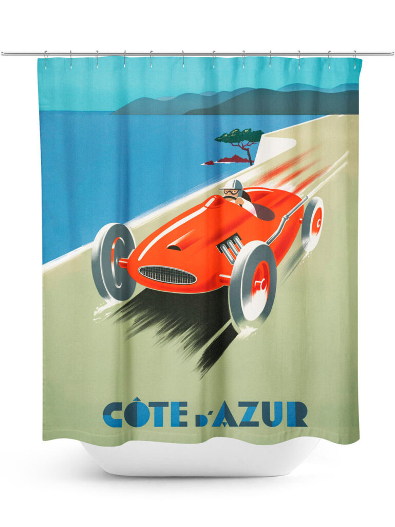 Vintage Race Car Shower Curtain Only Shower Curtains