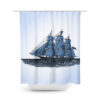 Vintage Sailing Ship Graphic Shower Curtain