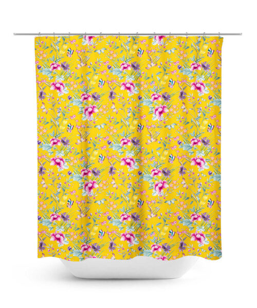 Asian Chinoiserie Style Print Shower Curtain