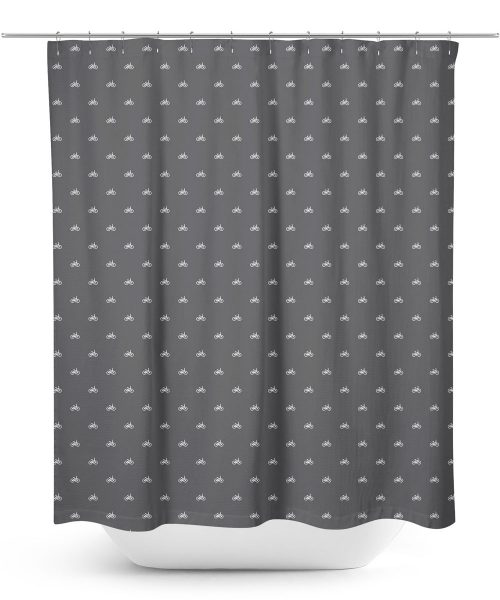 Bicycle symbol icon pattern shower curtain