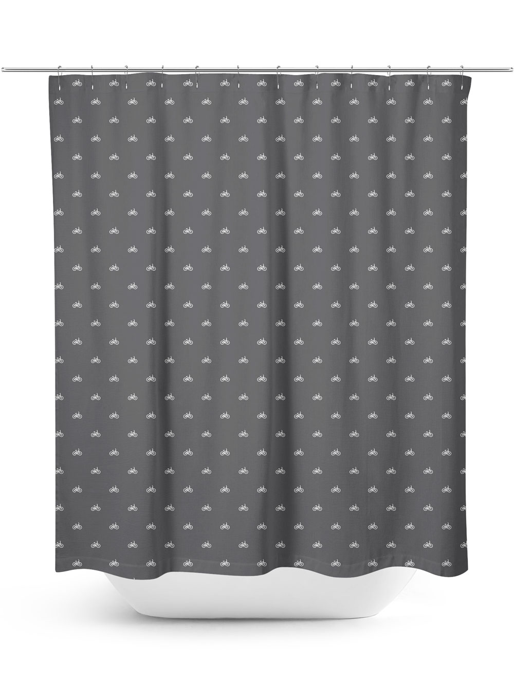 Bicycle symbol icon pattern shower curtain