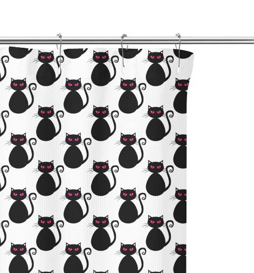 black cat pattern close up image