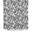 Black Ornamental Vine Pattern Shower Curtain