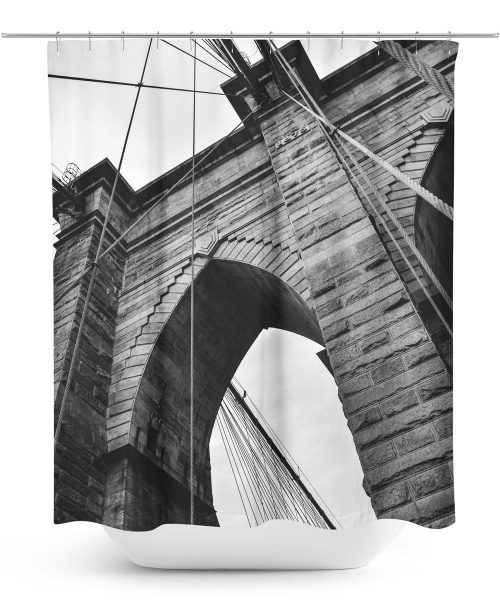 photo of brooklyn bridge shower curtain