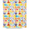 Digital Graphic Colorful Fish Pattern Shower Curtain