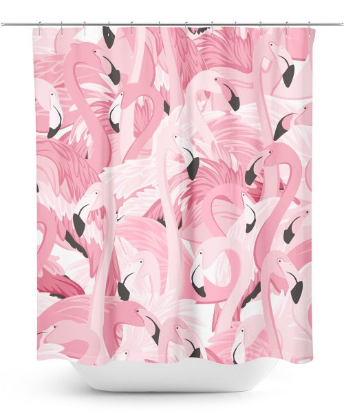 Flamingo Pattern Shower Curtain