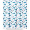 Cartoon Whales Print Shower Curtain