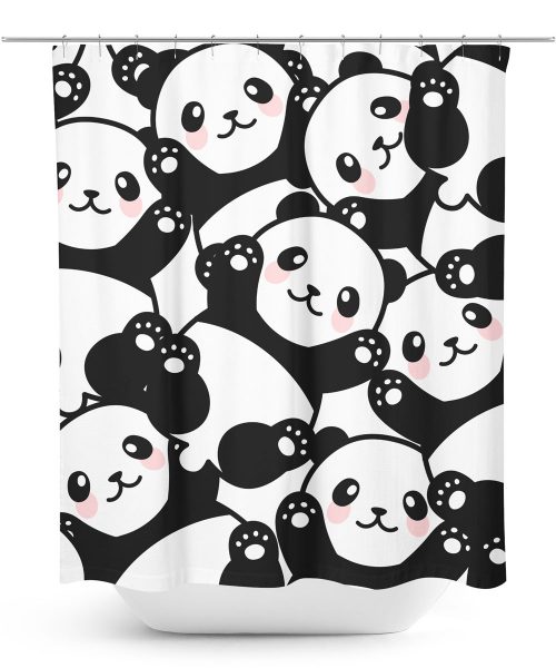 Panda Bear Pattern Shower Curtain