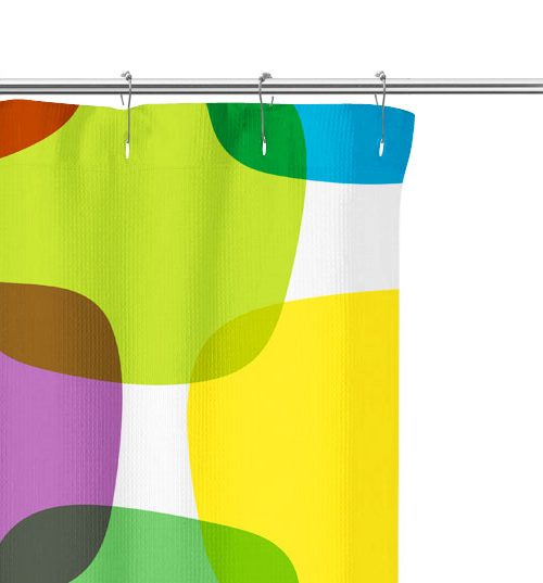 Retro Color Blocks Shower Curtain