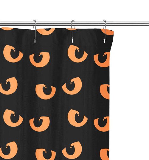 Spooky Eyes Pattern Halloween shower curtain close up