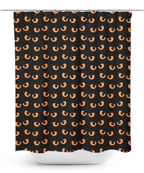 Spooky Eyes Pattern Halloween shower curtain