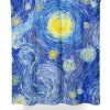 Impressionist style night sky shower curtain