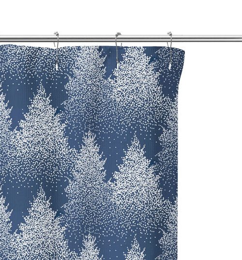 Winter Tree Graphic Pattern Shower Curtain