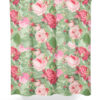 Rose trellis pattern shower curtain